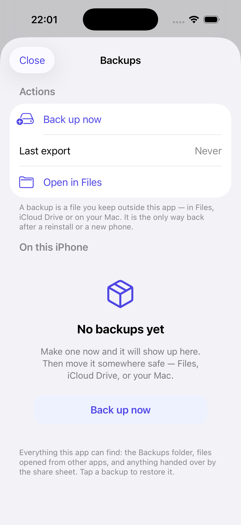 Backups